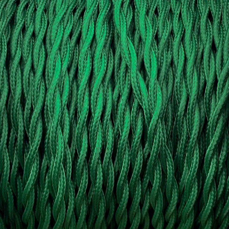 Câble luminaire tosadé vert forêt