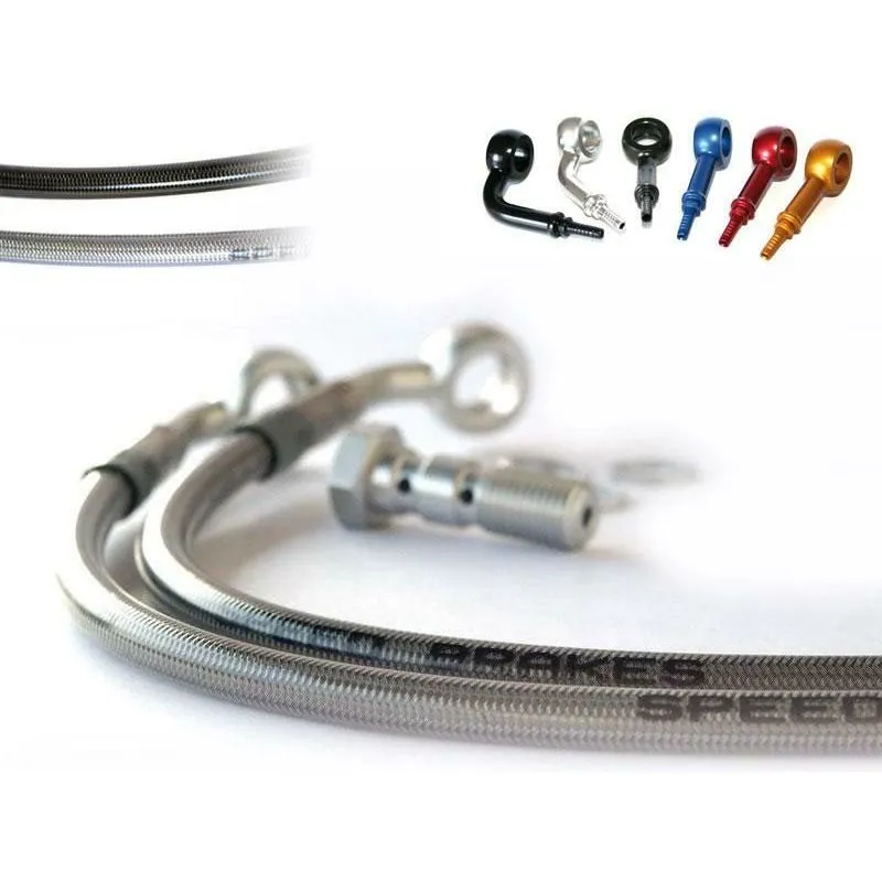 Durite de frein arrière EN CARBONE / RACCORD BLEU POUR Yamaha - piecemotoquad