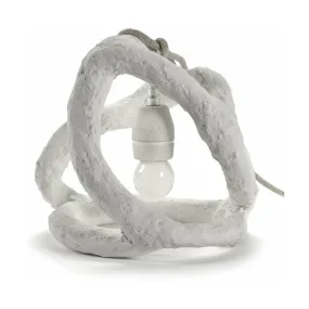 Lampe en papier mâché blancheSculpture