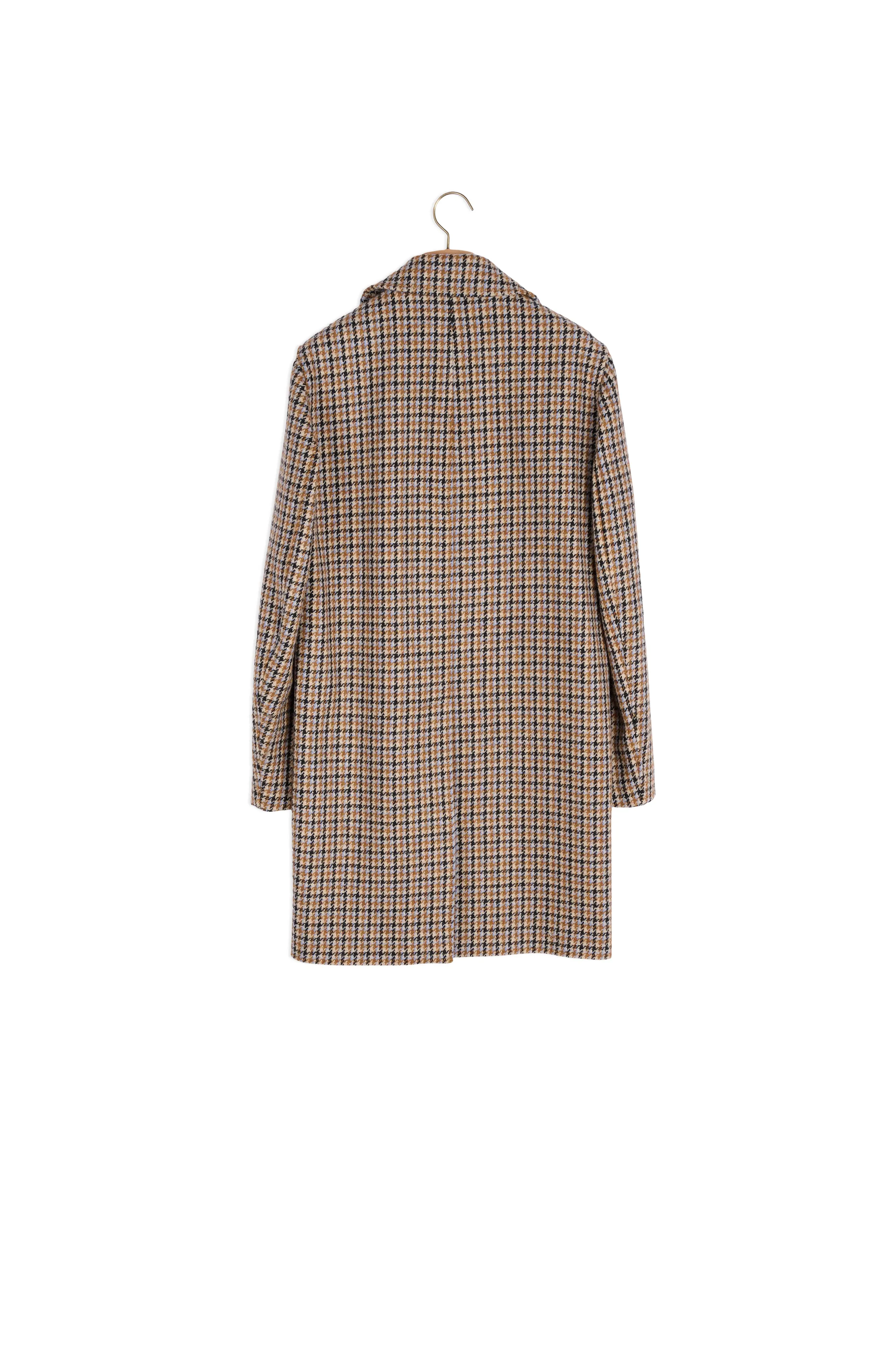 Manteau en laine pied de poule