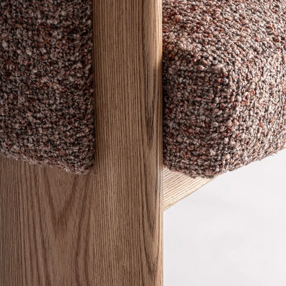 Nounces brown polyester chair 63x60x77 cm