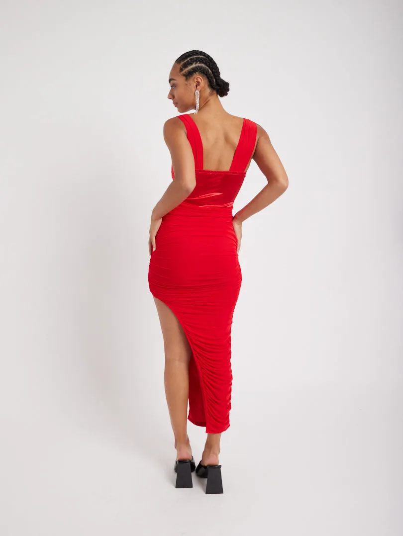 Robe bustier asymétrique