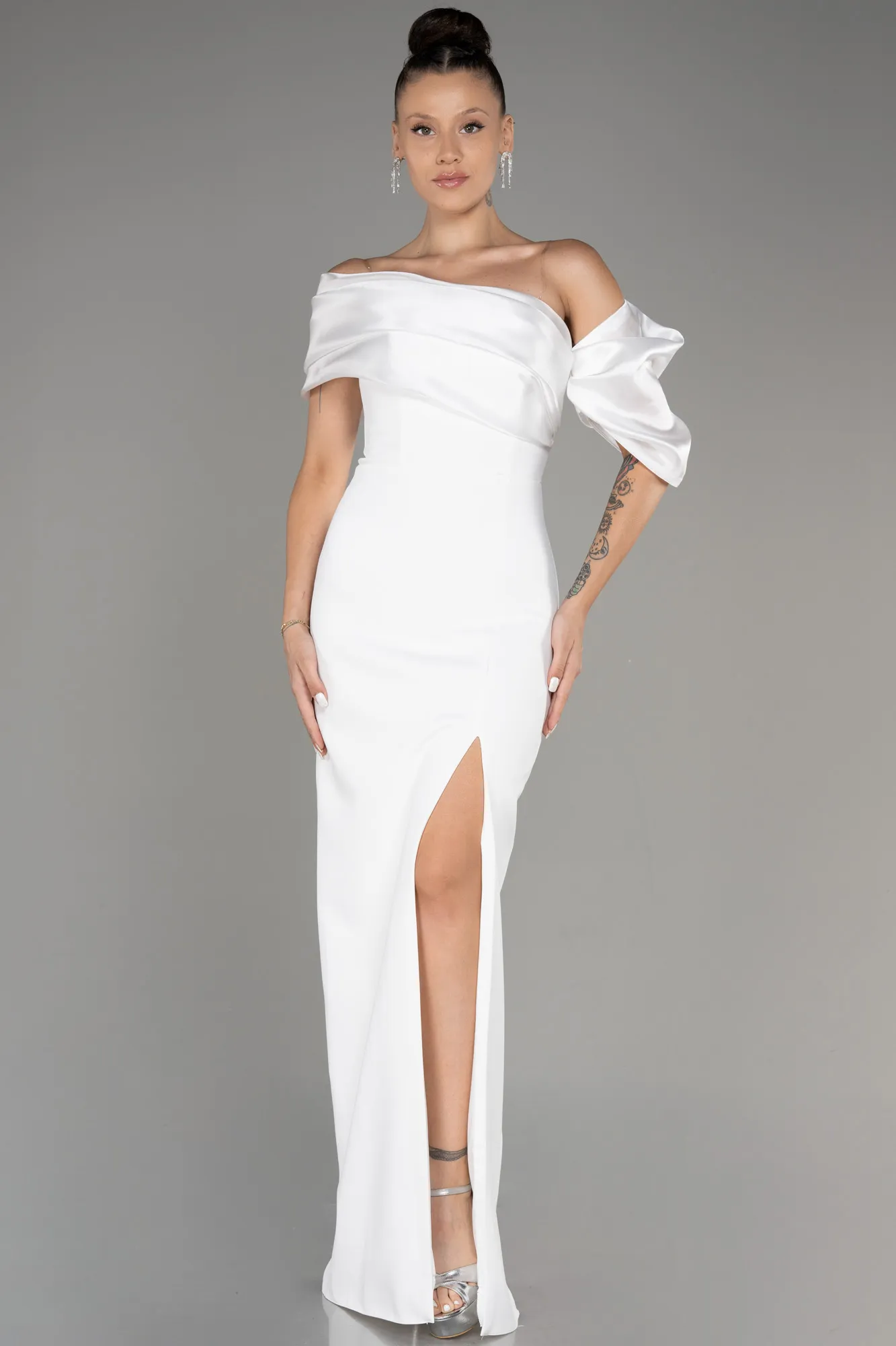 Robe de Soirée Longue Blanc ABU4024