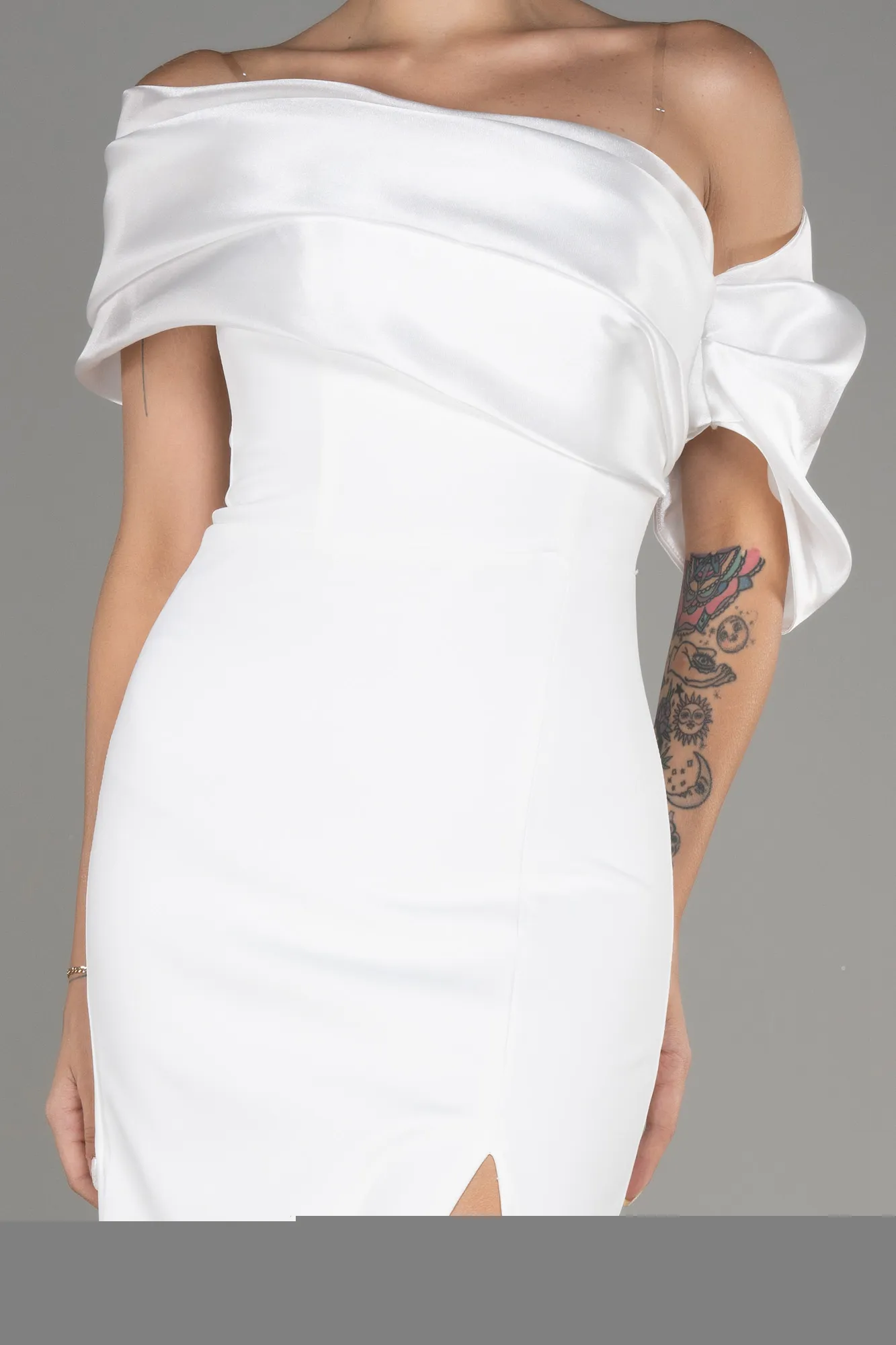 Robe de Soirée Longue Blanc ABU4024