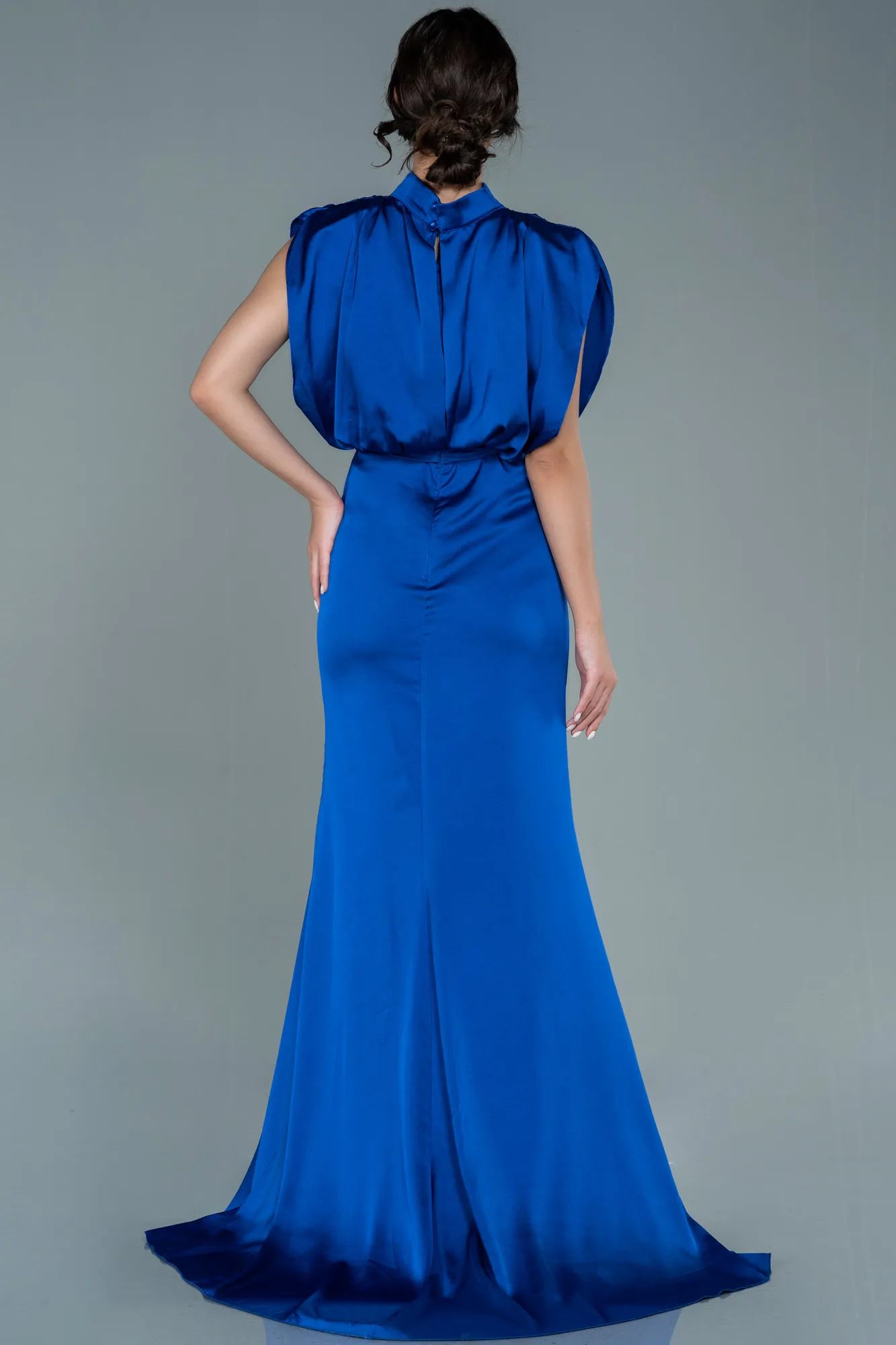 Robe De Soirée Satin Longue Rouge ABU2133