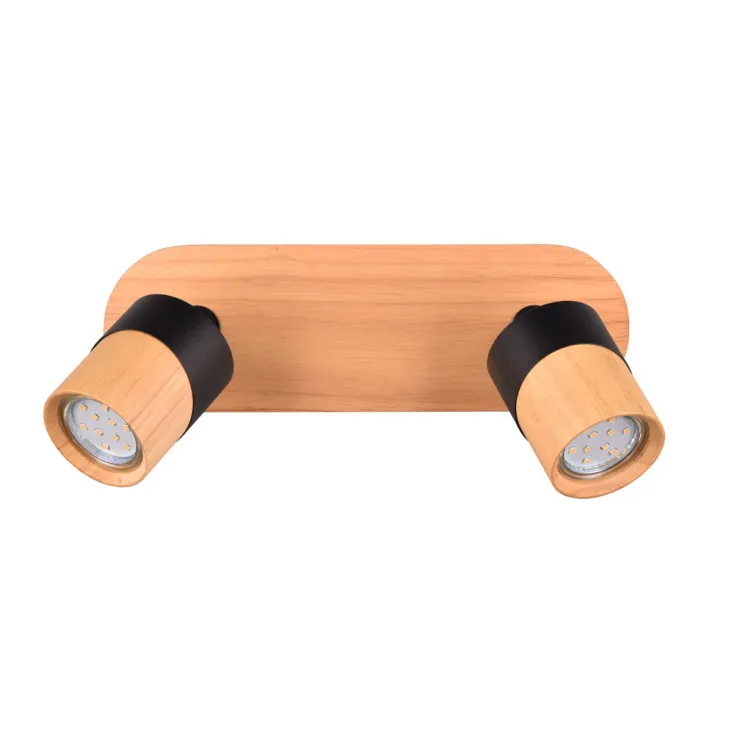 Spot Aruni 2xGU10 10W bois et noir - Trio Lighting