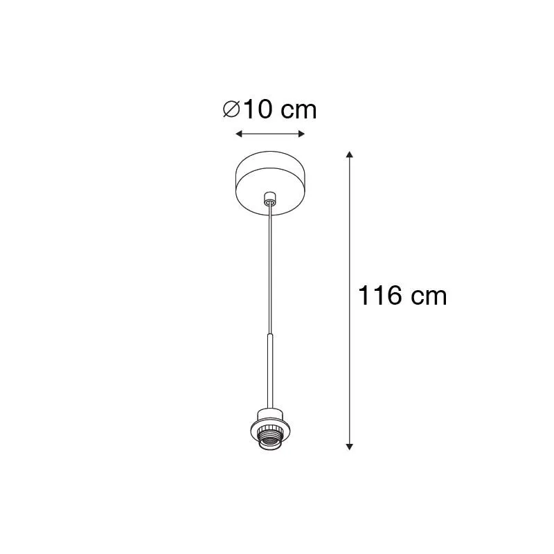 Suspension moderne bronze avec câble noir - Combi 1