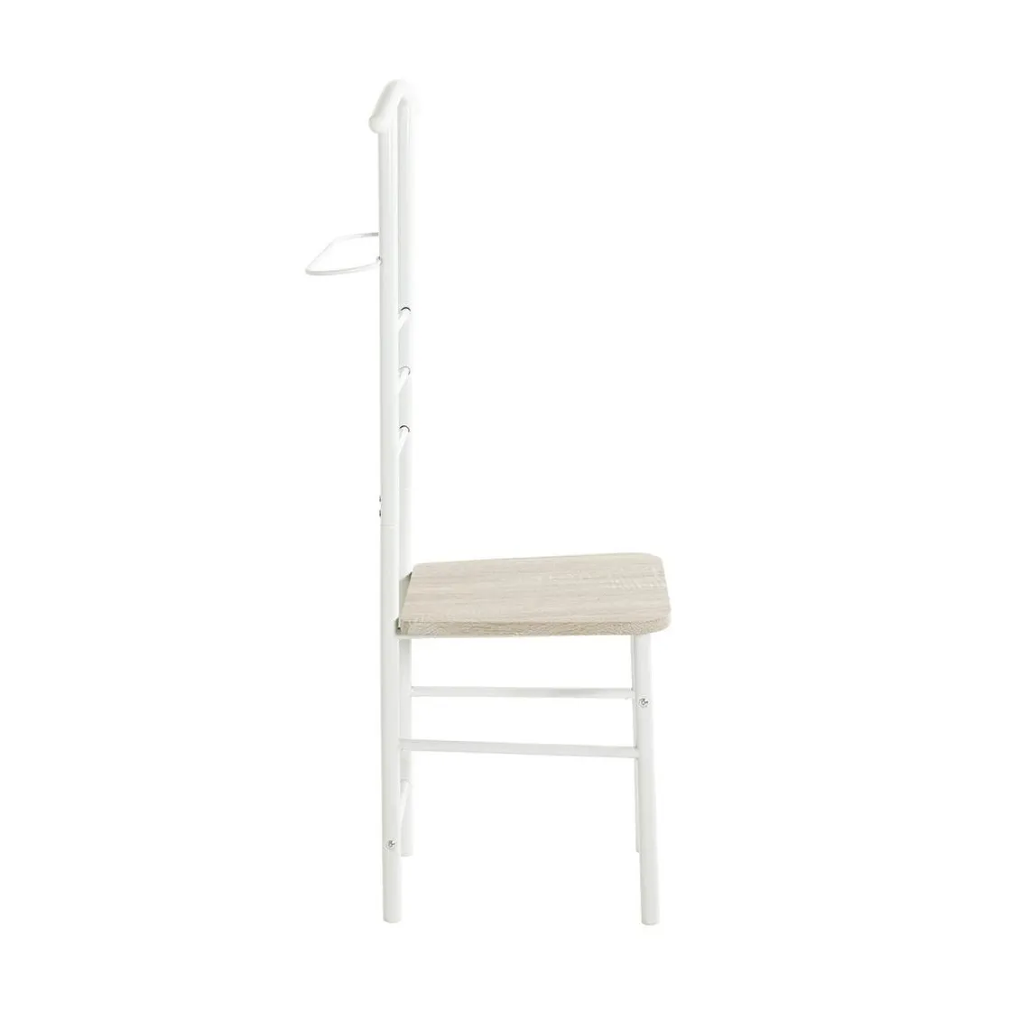 Valet de chambre blanc assise décor chène | 3 Suisses